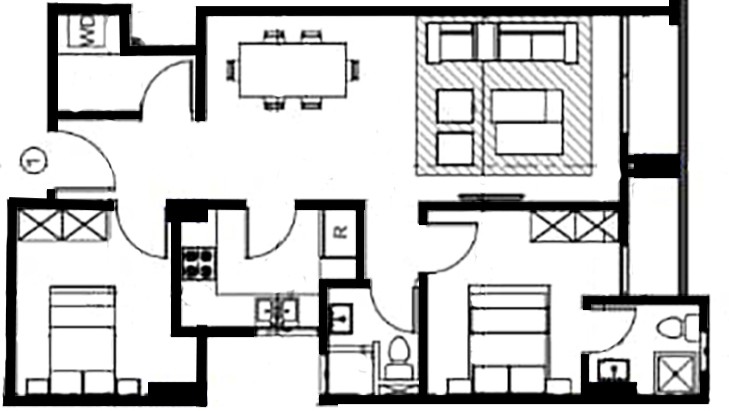 2 Bedroom Apartment - Type 1 floor plan